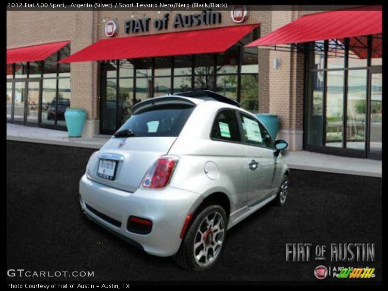 Argento (Silver) / Sport Tessuto Nero/Nero (Black/Black) 2012 Fiat 500 Sport