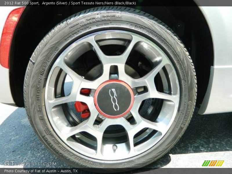 Argento (Silver) / Sport Tessuto Nero/Nero (Black/Black) 2012 Fiat 500 Sport
