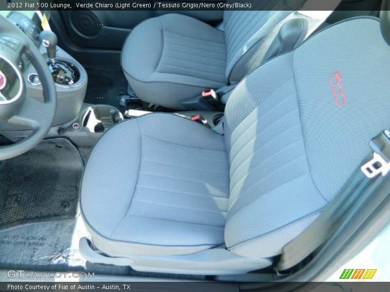 Verde Chiaro (Light Green) / Tessuto Grigio/Nero (Grey/Black) 2012 Fiat 500 Lounge