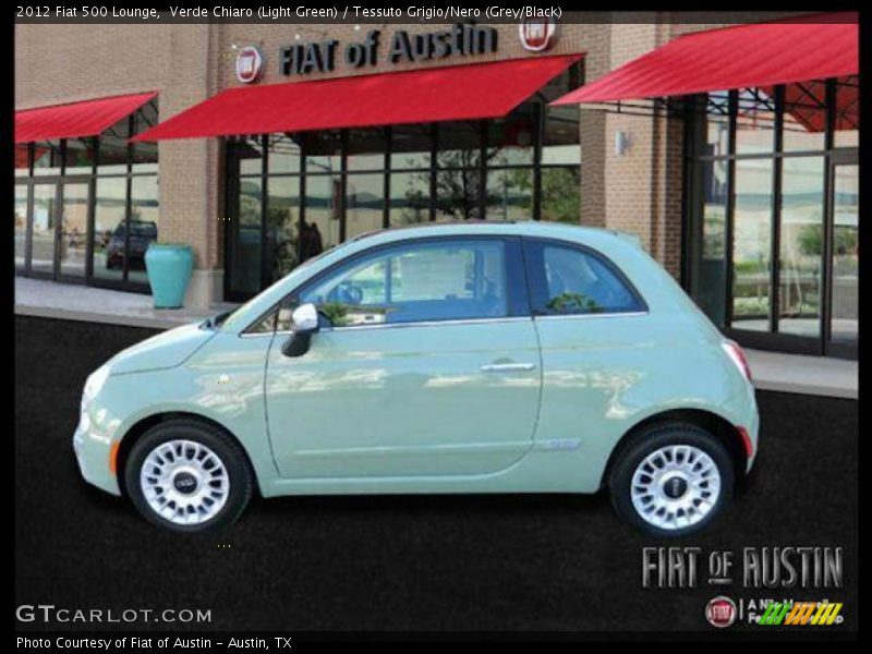 Verde Chiaro (Light Green) / Tessuto Grigio/Nero (Grey/Black) 2012 Fiat 500 Lounge