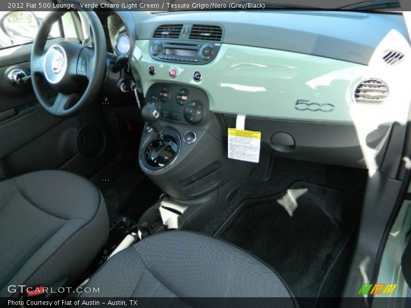 Verde Chiaro (Light Green) / Tessuto Grigio/Nero (Grey/Black) 2012 Fiat 500 Lounge