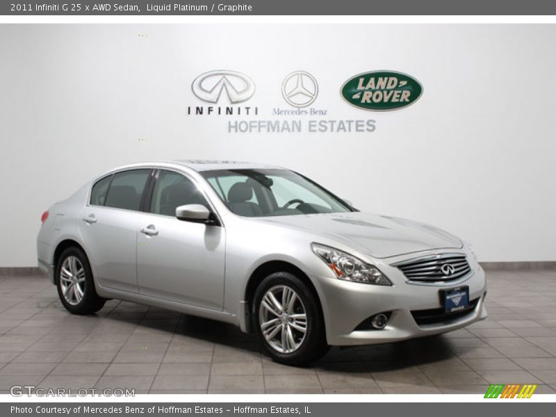 Liquid Platinum / Graphite 2011 Infiniti G 25 x AWD Sedan