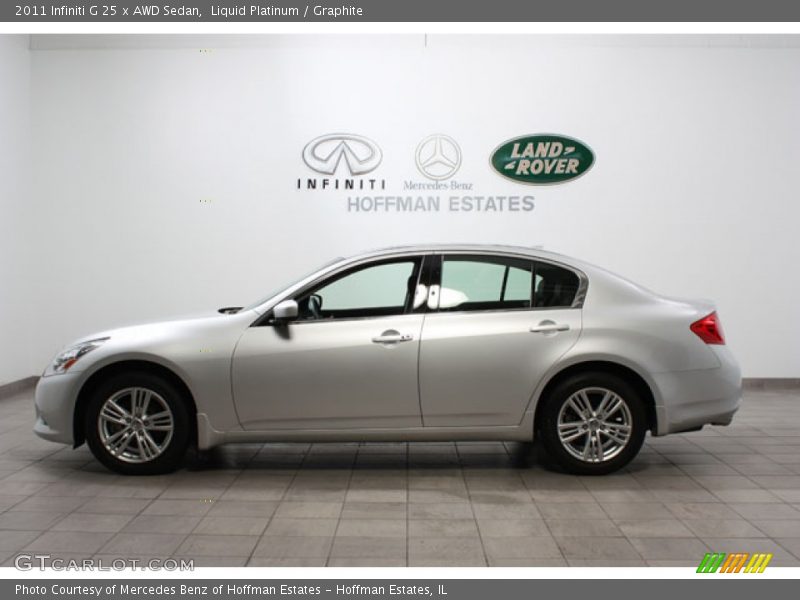 Liquid Platinum / Graphite 2011 Infiniti G 25 x AWD Sedan