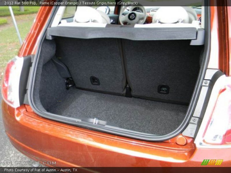 Rame (Copper Orange) / Tessuto Grigio/Nero (Grey/Black) 2012 Fiat 500 Pop