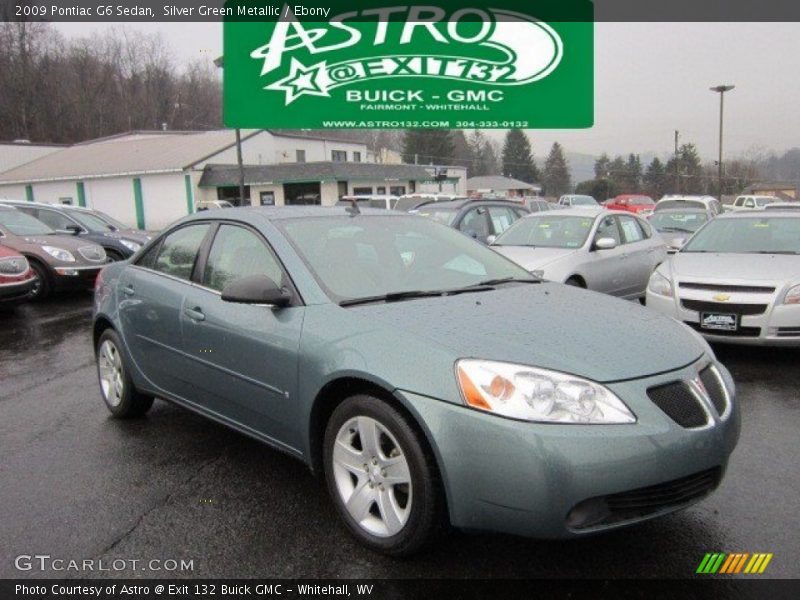 Silver Green Metallic / Ebony 2009 Pontiac G6 Sedan