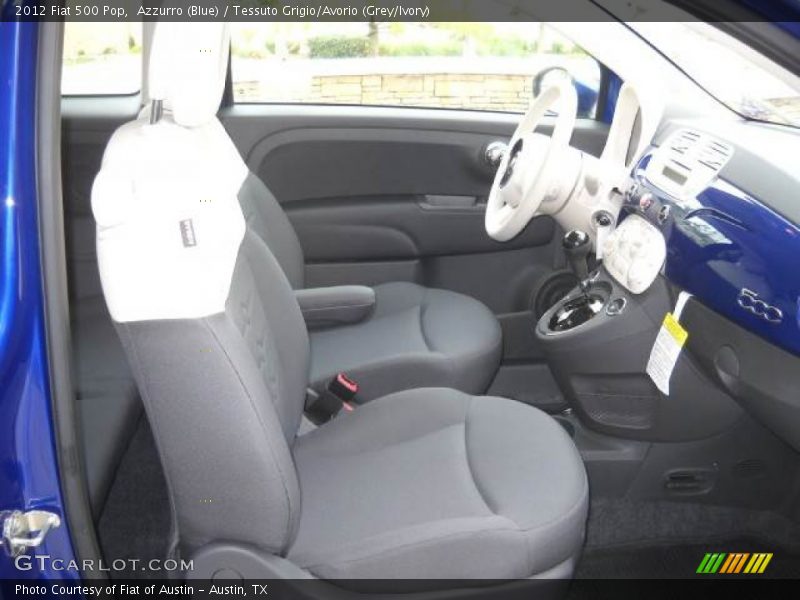 Azzurro (Blue) / Tessuto Grigio/Avorio (Grey/Ivory) 2012 Fiat 500 Pop