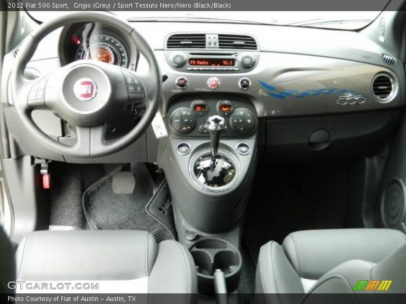 Grigio (Grey) / Sport Tessuto Nero/Nero (Black/Black) 2012 Fiat 500 Sport