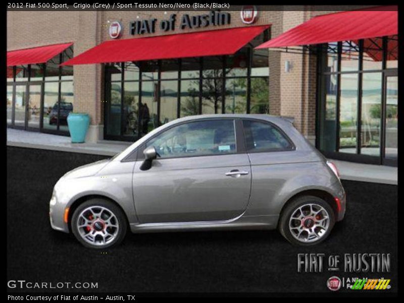 Grigio (Grey) / Sport Tessuto Nero/Nero (Black/Black) 2012 Fiat 500 Sport