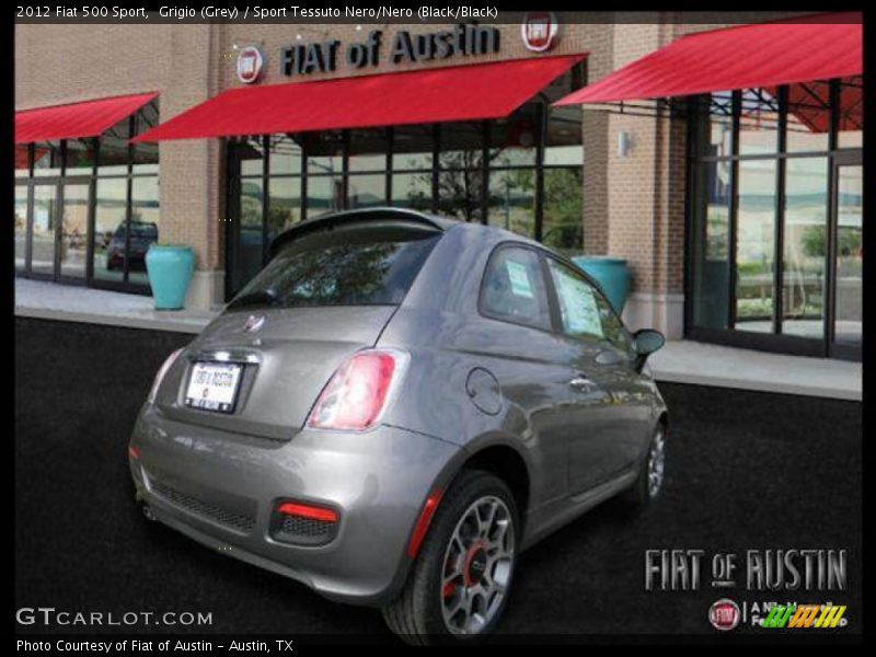 Grigio (Grey) / Sport Tessuto Nero/Nero (Black/Black) 2012 Fiat 500 Sport