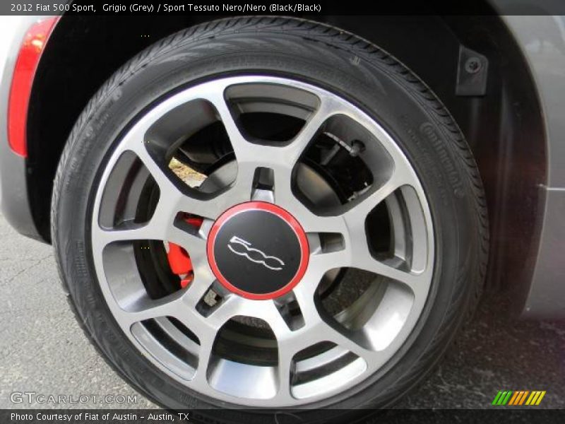 Grigio (Grey) / Sport Tessuto Nero/Nero (Black/Black) 2012 Fiat 500 Sport
