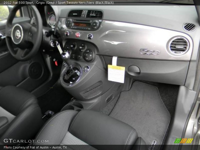 Grigio (Grey) / Sport Tessuto Nero/Nero (Black/Black) 2012 Fiat 500 Sport