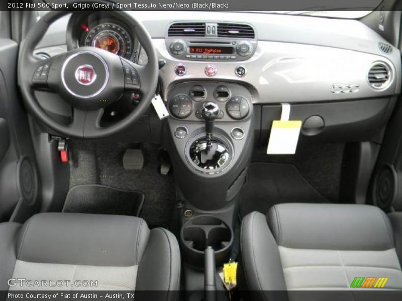 Grigio (Grey) / Sport Tessuto Nero/Nero (Black/Black) 2012 Fiat 500 Sport