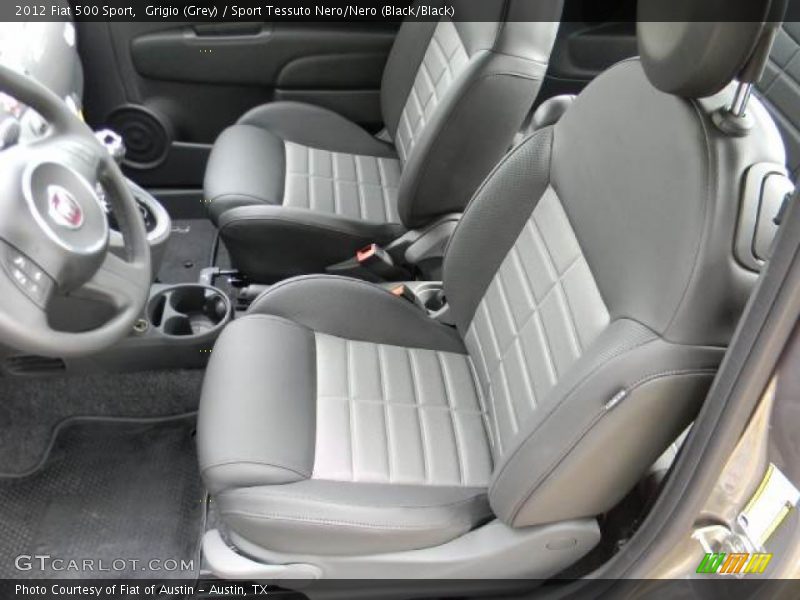 Grigio (Grey) / Sport Tessuto Nero/Nero (Black/Black) 2012 Fiat 500 Sport