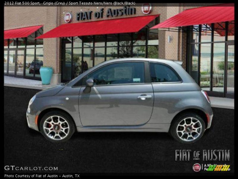 Grigio (Grey) / Sport Tessuto Nero/Nero (Black/Black) 2012 Fiat 500 Sport