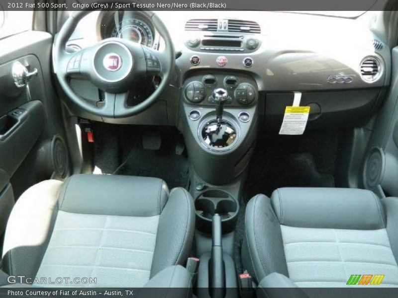 Grigio (Grey) / Sport Tessuto Nero/Nero (Black/Black) 2012 Fiat 500 Sport