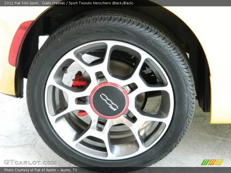 Giallo (Yellow) / Sport Tessuto Nero/Nero (Black/Black) 2012 Fiat 500 Sport