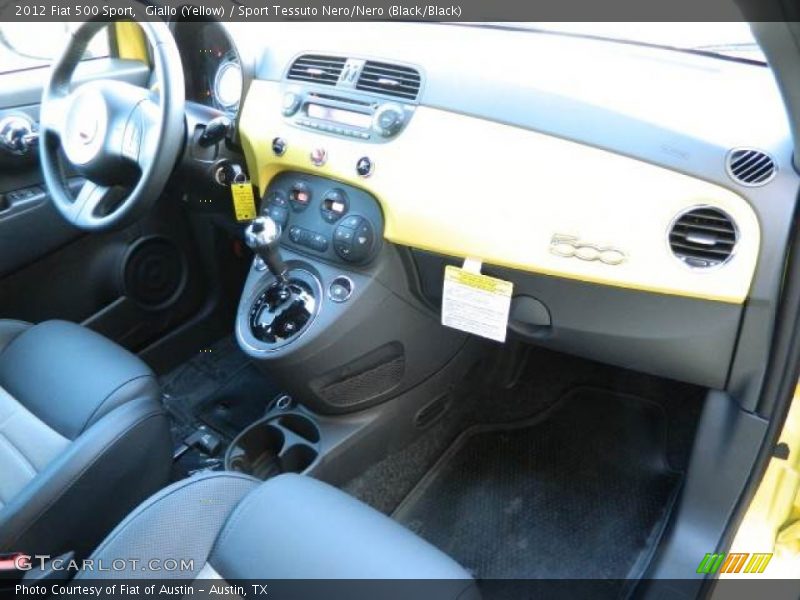 Giallo (Yellow) / Sport Tessuto Nero/Nero (Black/Black) 2012 Fiat 500 Sport
