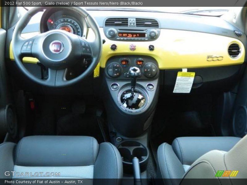 Giallo (Yellow) / Sport Tessuto Nero/Nero (Black/Black) 2012 Fiat 500 Sport