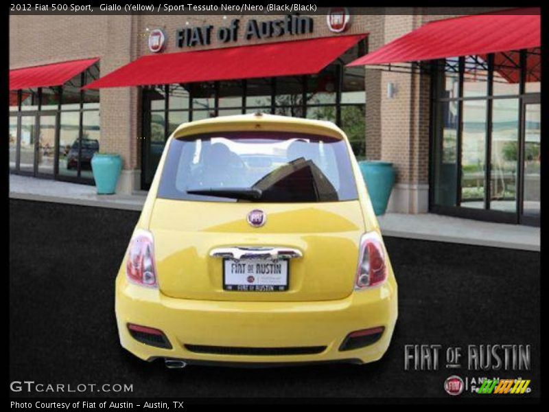 Giallo (Yellow) / Sport Tessuto Nero/Nero (Black/Black) 2012 Fiat 500 Sport