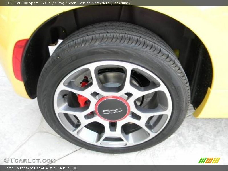 Giallo (Yellow) / Sport Tessuto Nero/Nero (Black/Black) 2012 Fiat 500 Sport
