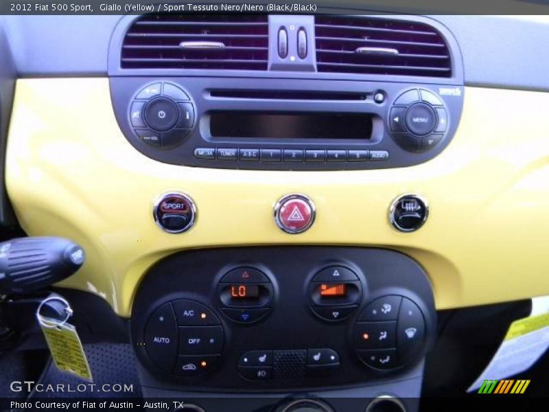 Giallo (Yellow) / Sport Tessuto Nero/Nero (Black/Black) 2012 Fiat 500 Sport