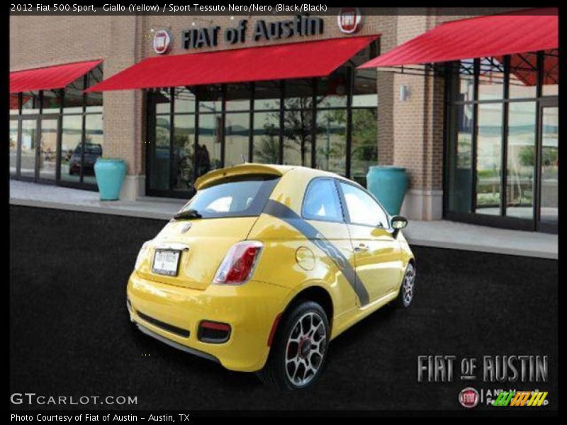 Giallo (Yellow) / Sport Tessuto Nero/Nero (Black/Black) 2012 Fiat 500 Sport