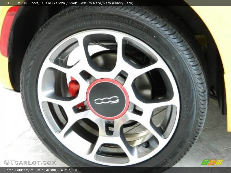 Giallo (Yellow) / Sport Tessuto Nero/Nero (Black/Black) 2012 Fiat 500 Sport