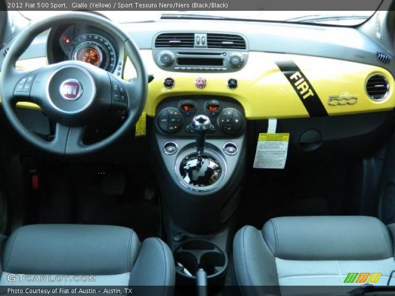 Giallo (Yellow) / Sport Tessuto Nero/Nero (Black/Black) 2012 Fiat 500 Sport
