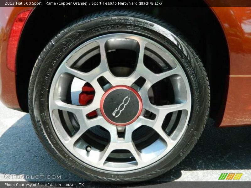 Rame (Copper Orange) / Sport Tessuto Nero/Nero (Black/Black) 2012 Fiat 500 Sport