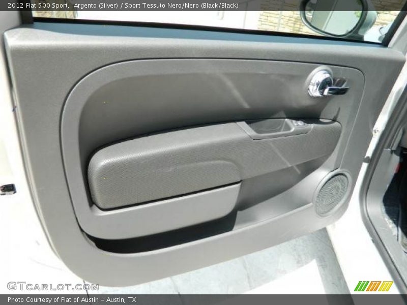 Argento (Silver) / Sport Tessuto Nero/Nero (Black/Black) 2012 Fiat 500 Sport