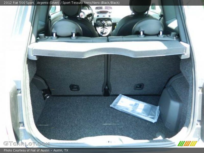 Argento (Silver) / Sport Tessuto Nero/Nero (Black/Black) 2012 Fiat 500 Sport