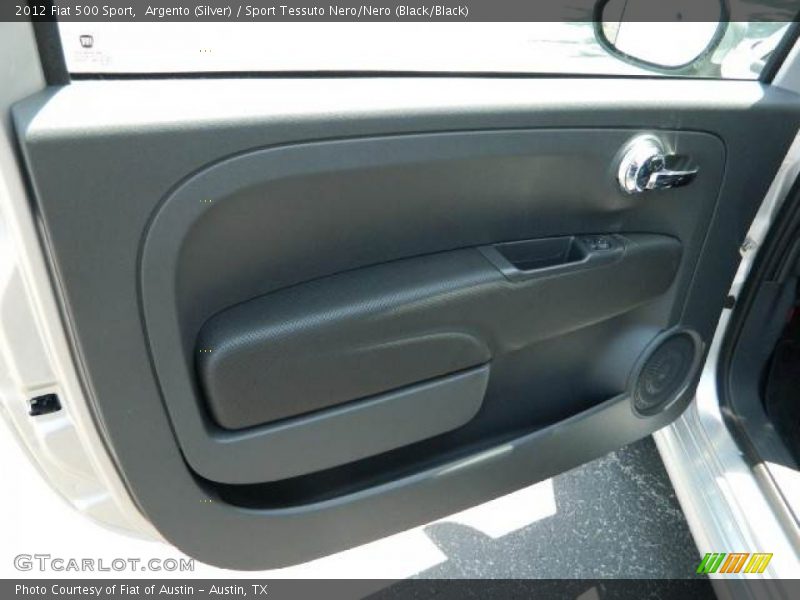 Argento (Silver) / Sport Tessuto Nero/Nero (Black/Black) 2012 Fiat 500 Sport