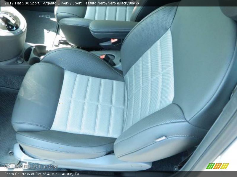 Argento (Silver) / Sport Tessuto Nero/Nero (Black/Black) 2012 Fiat 500 Sport