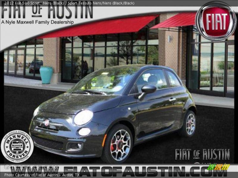 Nero (Black) / Sport Tessuto Nero/Nero (Black/Black) 2012 Fiat 500 Sport
