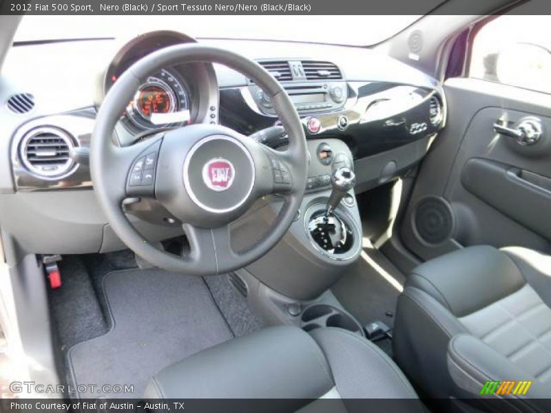 Nero (Black) / Sport Tessuto Nero/Nero (Black/Black) 2012 Fiat 500 Sport
