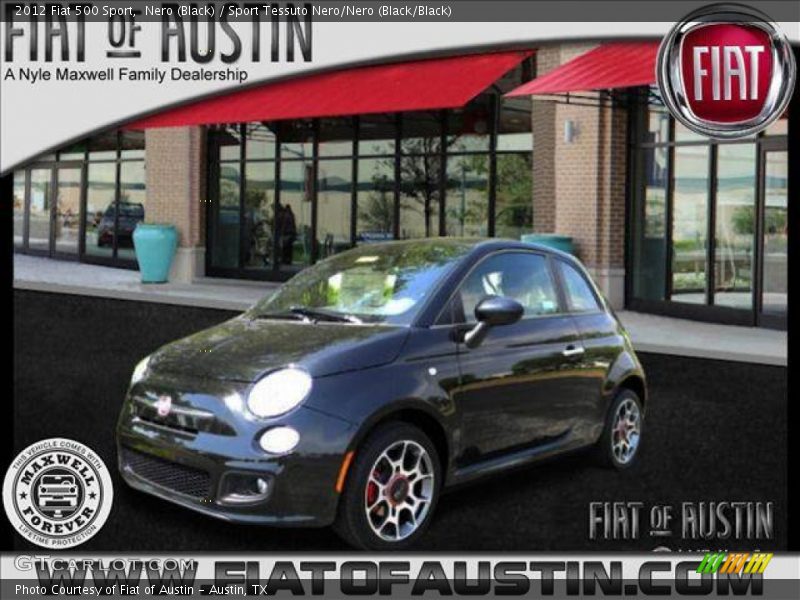 Nero (Black) / Sport Tessuto Nero/Nero (Black/Black) 2012 Fiat 500 Sport