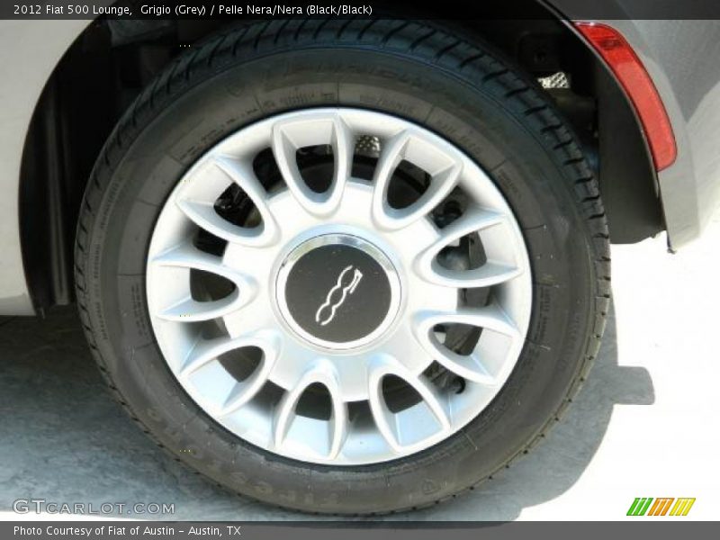 Grigio (Grey) / Pelle Nera/Nera (Black/Black) 2012 Fiat 500 Lounge