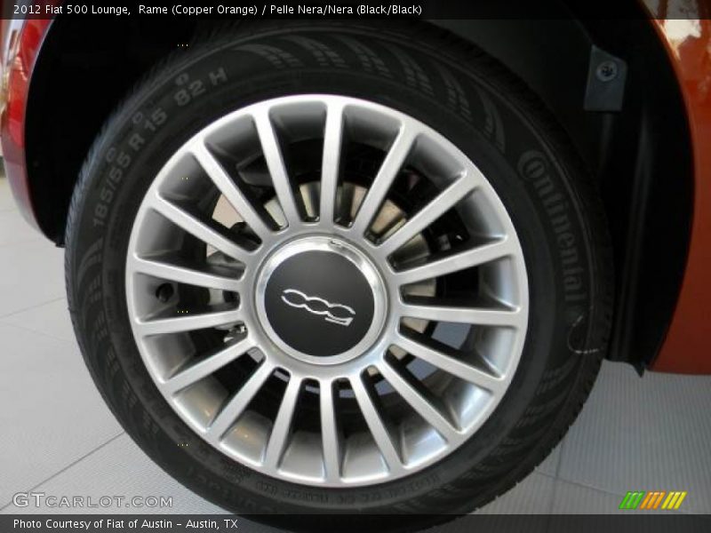 Rame (Copper Orange) / Pelle Nera/Nera (Black/Black) 2012 Fiat 500 Lounge
