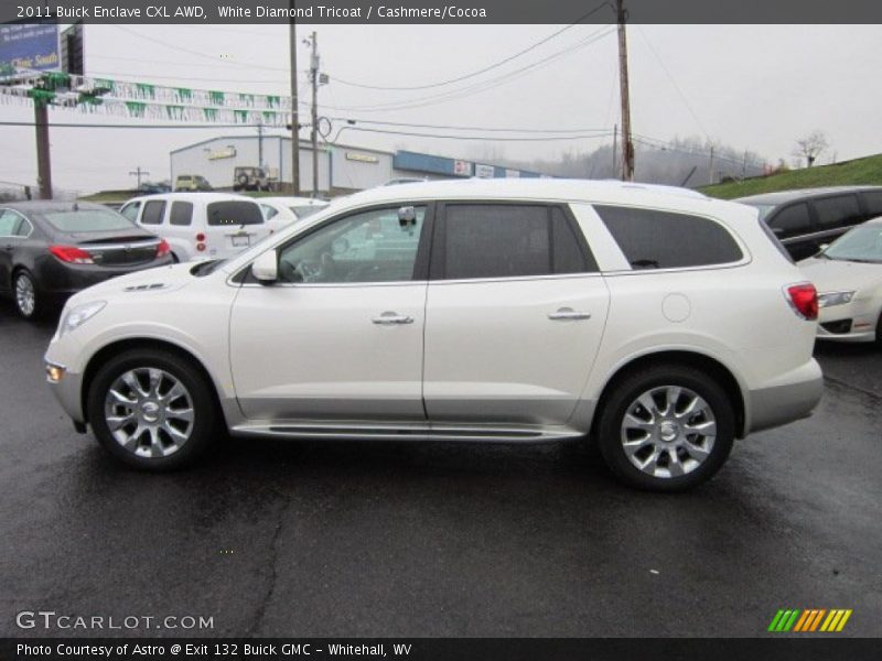 White Diamond Tricoat / Cashmere/Cocoa 2011 Buick Enclave CXL AWD