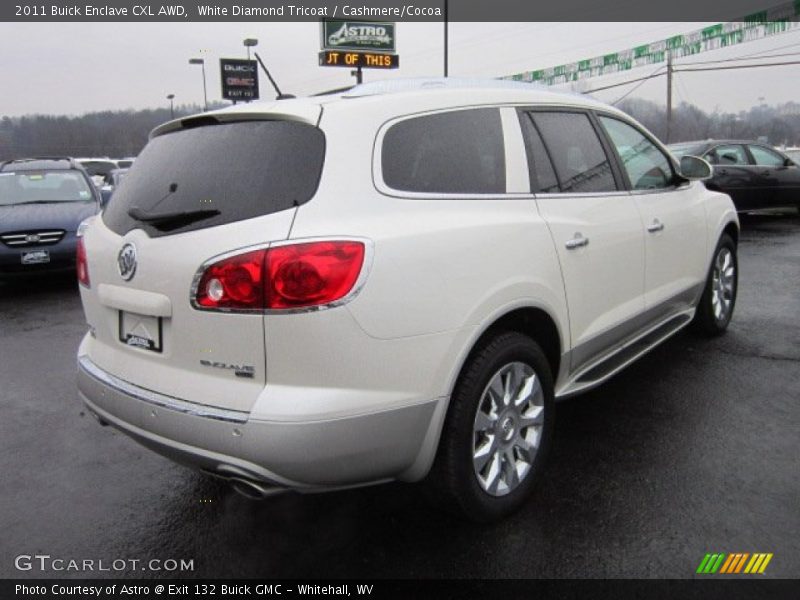 White Diamond Tricoat / Cashmere/Cocoa 2011 Buick Enclave CXL AWD