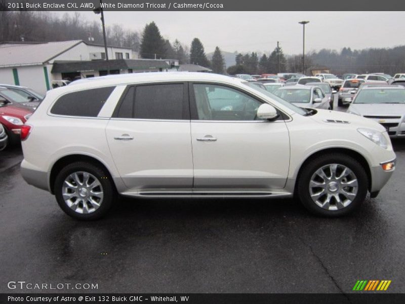 White Diamond Tricoat / Cashmere/Cocoa 2011 Buick Enclave CXL AWD