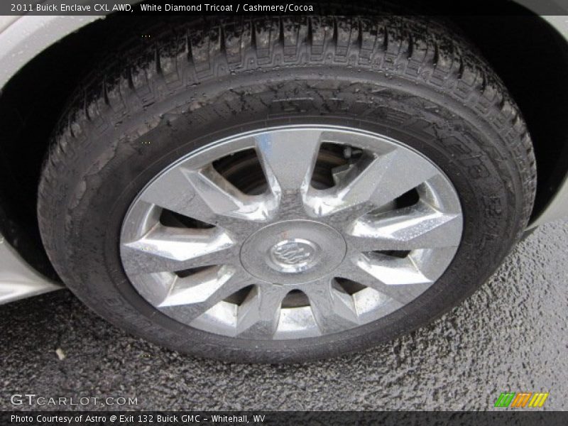 White Diamond Tricoat / Cashmere/Cocoa 2011 Buick Enclave CXL AWD