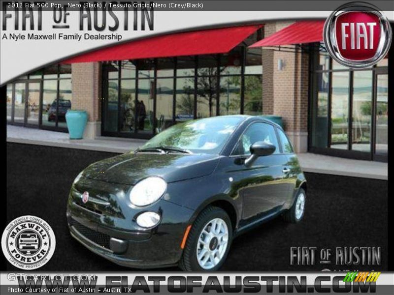 Nero (Black) / Tessuto Grigio/Nero (Grey/Black) 2012 Fiat 500 Pop