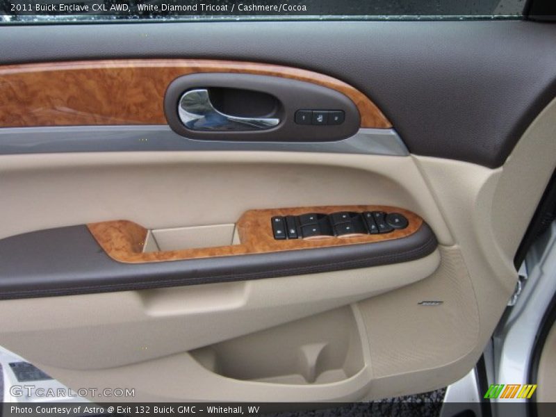 White Diamond Tricoat / Cashmere/Cocoa 2011 Buick Enclave CXL AWD