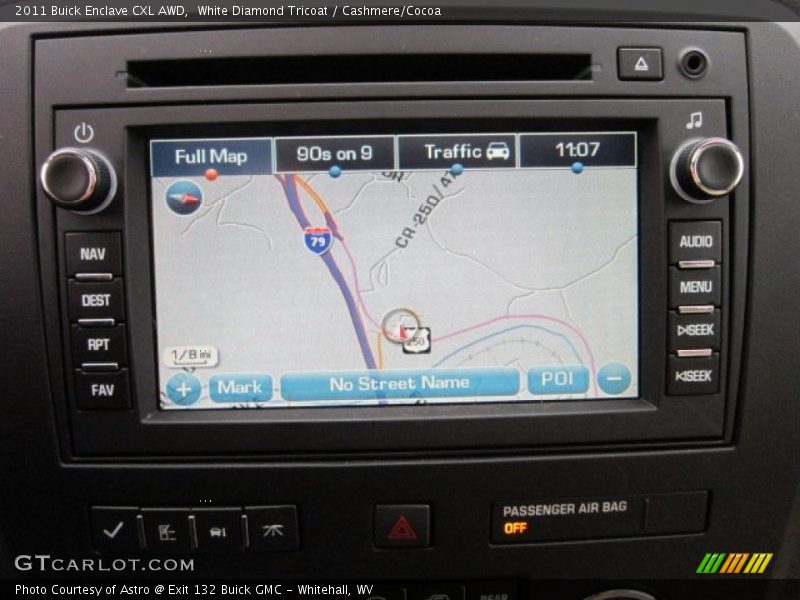 White Diamond Tricoat / Cashmere/Cocoa 2011 Buick Enclave CXL AWD