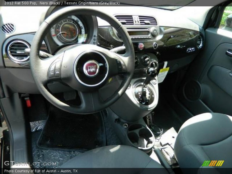 Nero (Black) / Tessuto Grigio/Nero (Grey/Black) 2012 Fiat 500 Pop