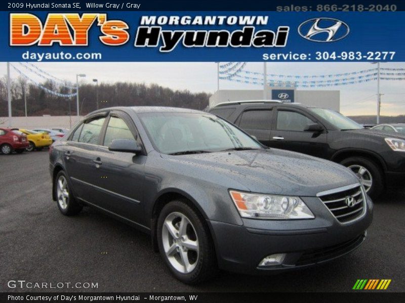 Willow Gray / Gray 2009 Hyundai Sonata SE