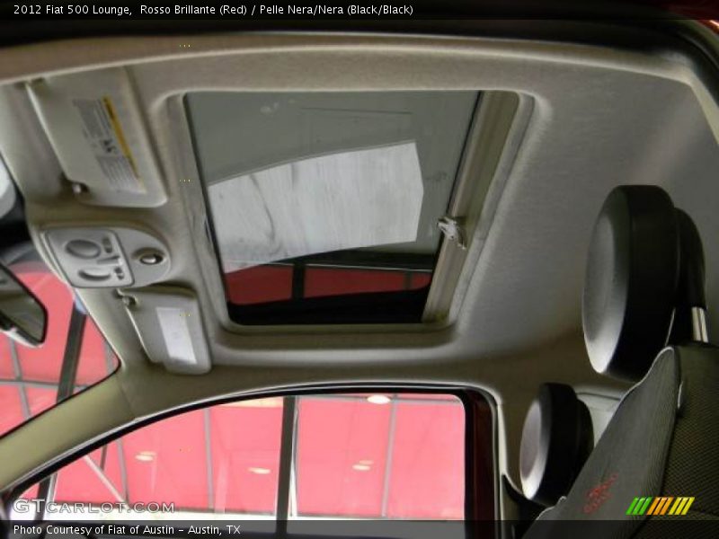 Rosso Brillante (Red) / Pelle Nera/Nera (Black/Black) 2012 Fiat 500 Lounge