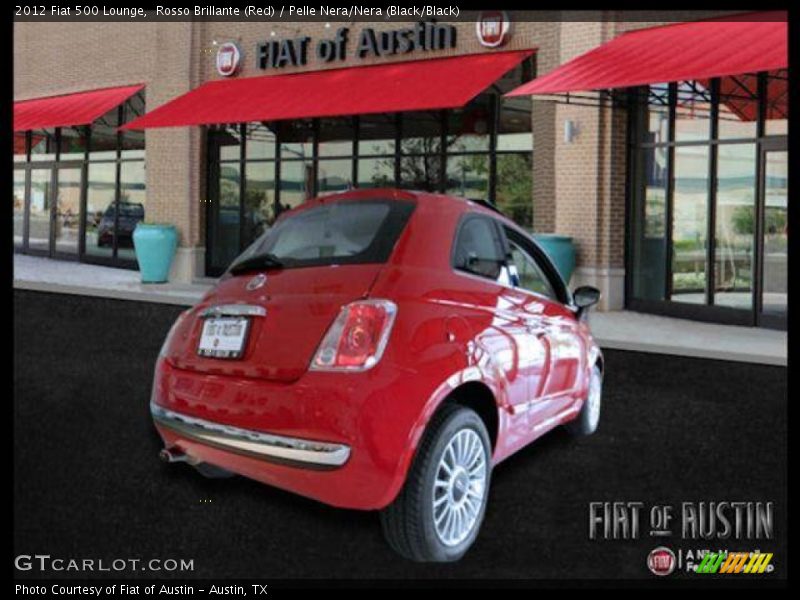 Rosso Brillante (Red) / Pelle Nera/Nera (Black/Black) 2012 Fiat 500 Lounge