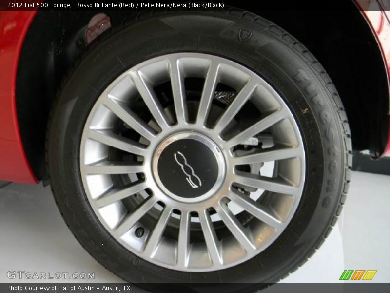 Rosso Brillante (Red) / Pelle Nera/Nera (Black/Black) 2012 Fiat 500 Lounge